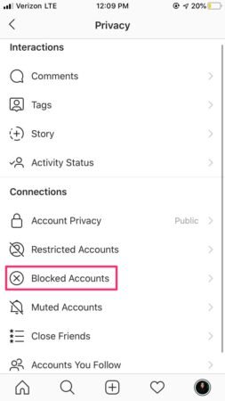 How to block followers and the follow list on Instagram