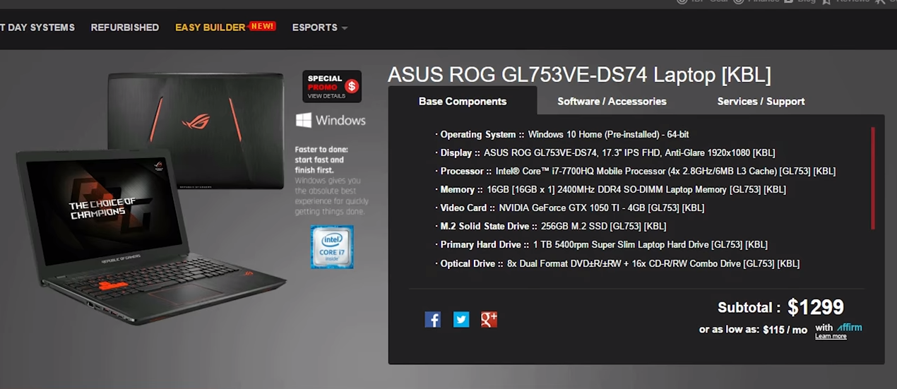 Asus Rog Strix Gl753